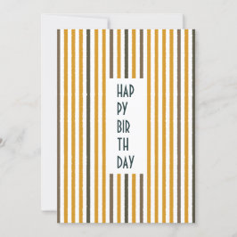 Echo Trails Custom Card - Mustard Stripes Feiertagskarte