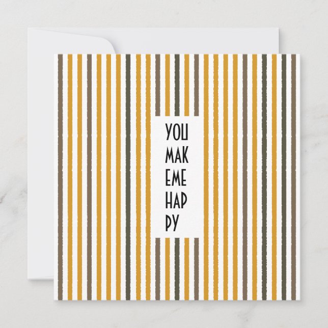 Echo Trails Custom Card - Mustard Yellow Streifen Einladung (Vorderseite)