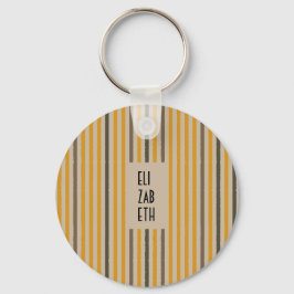 Echo Trails Custom Metal Keyring - Mustard Yellow Schlüsselanhänger