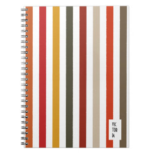 Echo Trails Earthy Hues Striping Journal Notizblock