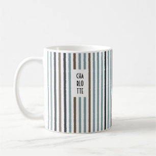 Echo Trails Individuelle Name Tasse - Blau/Naturst