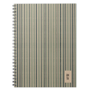Echo Trails Matcha Green Striping Journal Notizblock