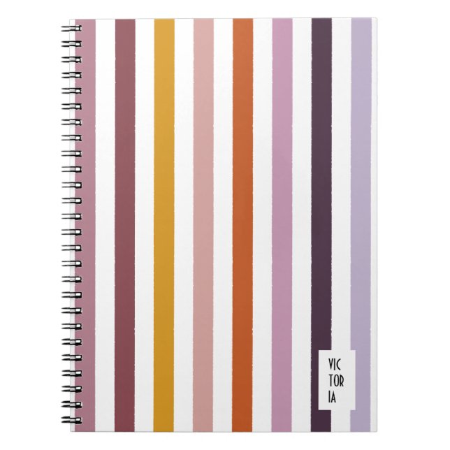 Echo Trails Pink Hues Strip Journal Notizblock (Vorderseite)