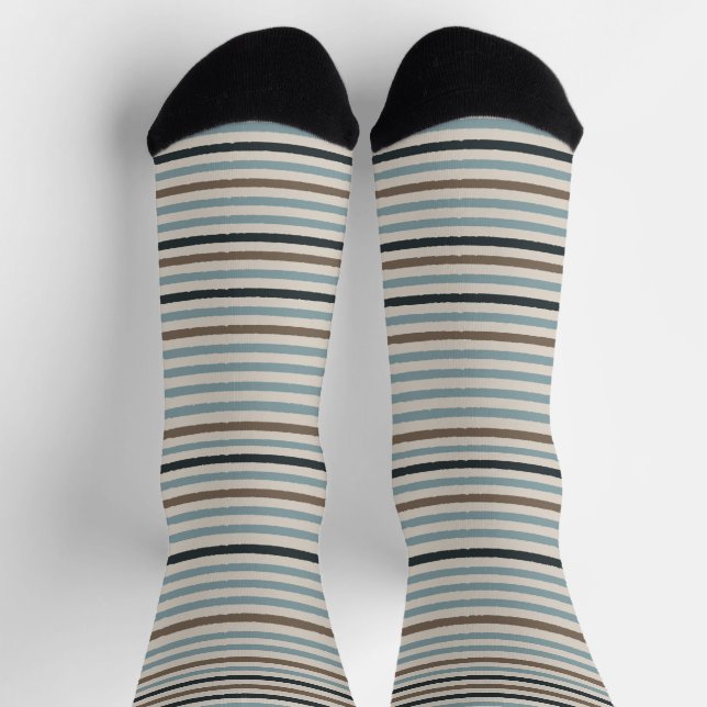 Echo Trails Strickte Nachhaltige Socken - blau (Oben)