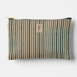 Echo Trails Stripes Accessory Pouch - Matcha Green Zubehörtasche