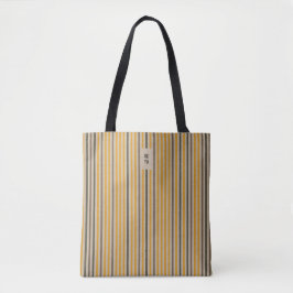 Echo Trails Tote Bag - Senf Gelbe Streifen