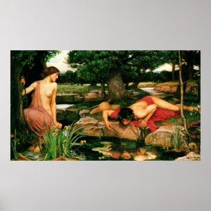 Echo und Narcissus (1903) ~ feine Kunst-Leinwand Poster
