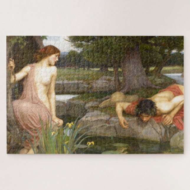 Echo und Narcissus von John William Waterhouse Puzzle (Horizontal)