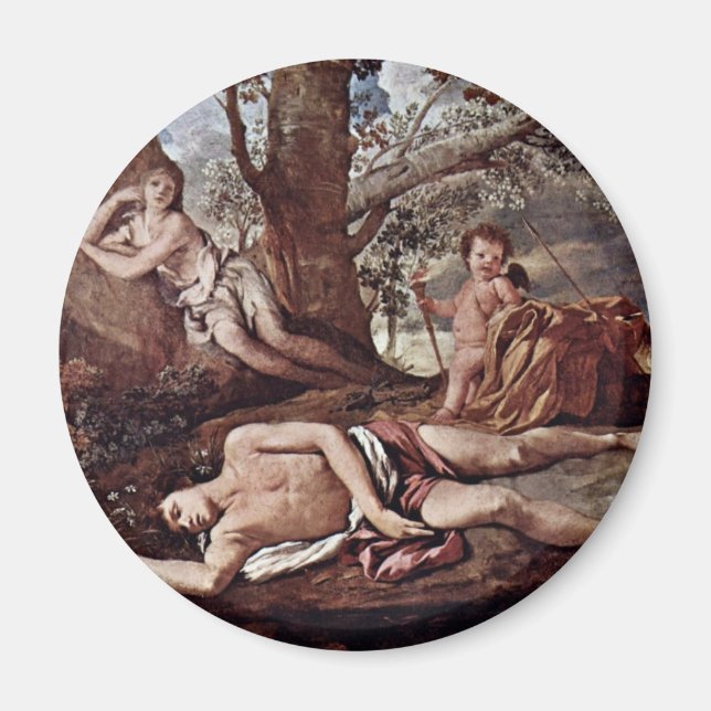 Echo und Narcissus von Poussin Nicolas Magnet (Vorne)