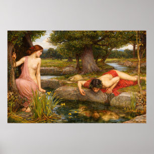 Echo und Narziss von John William Waterhouse Poster