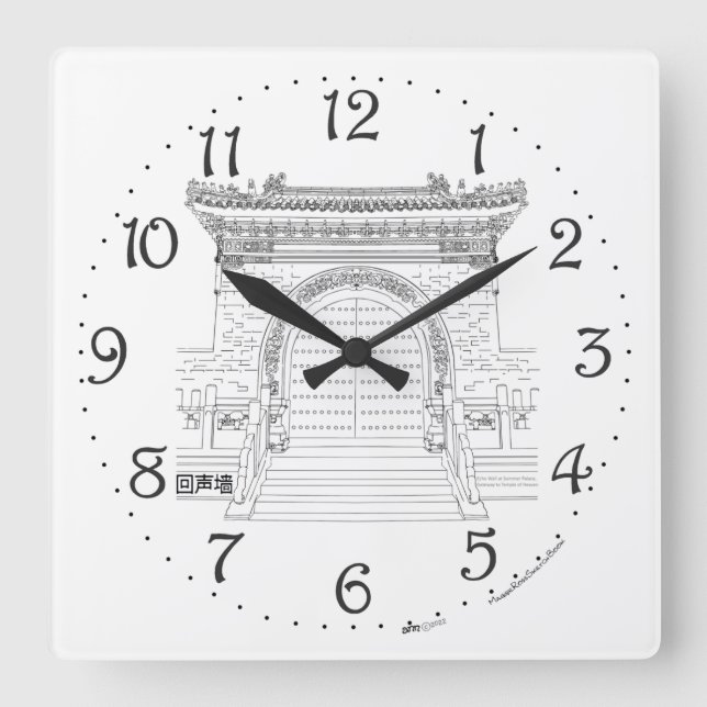 Echo Wand Gate Wanduhr (Vorderseite)