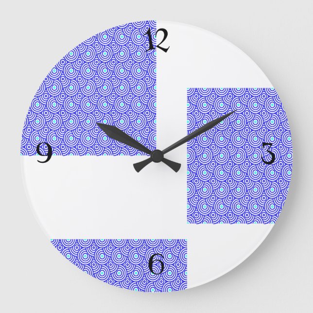 Echo Waves Große Wanduhr (Vorderseite)