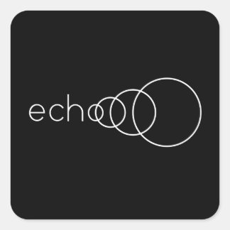 Echo Word Picture Word Echo Quadratischer Aufkleber