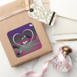 Echoes einer Metallischen Romantik Quadratischer Aufkleber