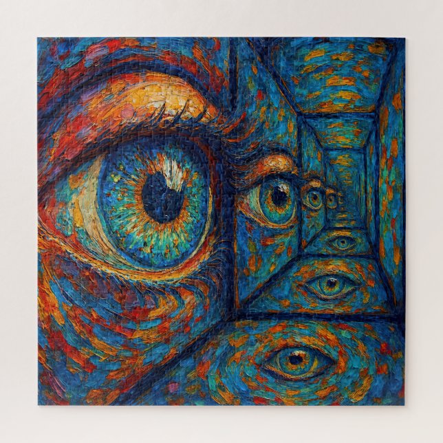 "Echoes in the Iris" - Ein surreales Portrait Puzzle (Vertikal)