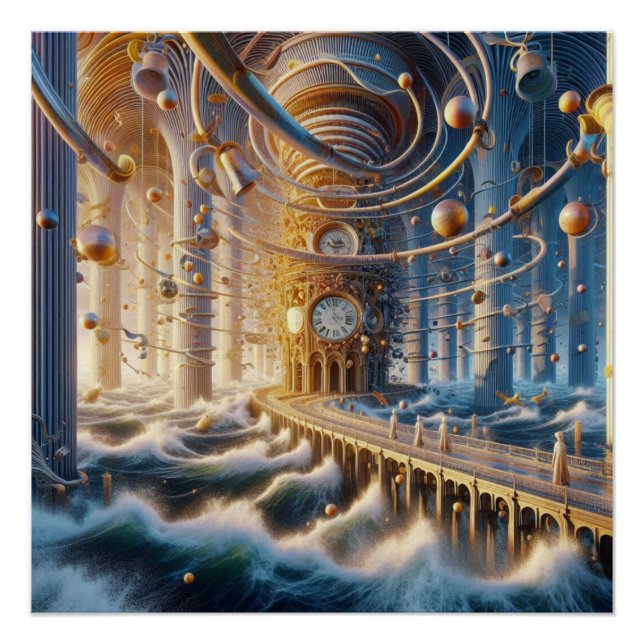 Echoes of '73: The Chronos Ocean's Labyrinth Poster (Vorderseite)