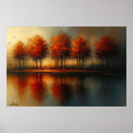 Echoes of Emberlight Landschaft Poster