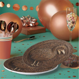 "Echoes of Extinction: Dodo Wood Art" Pappteller