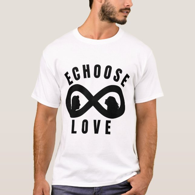 Echoes of Love Infinity Couple T-Shirt Design (Vorderseite)