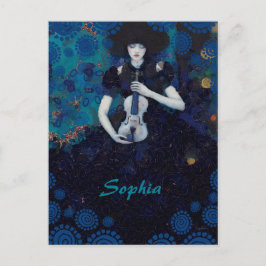 Echoes of Silence: A Violin’s Song of Healing Postkarte