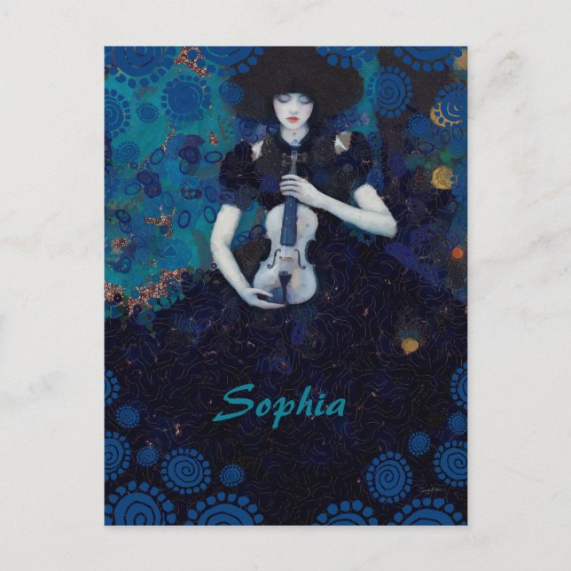 Echoes of Silence: A Violin’s Song of Healing Postkarte (Vorderseite)