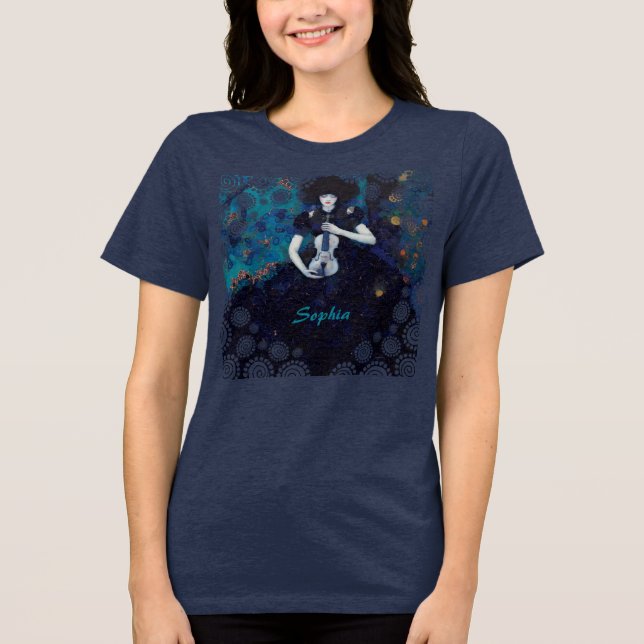 Echoes of Silence: A Violin’s Song of Healing Tri-Blend Shirt (Vorderseite)