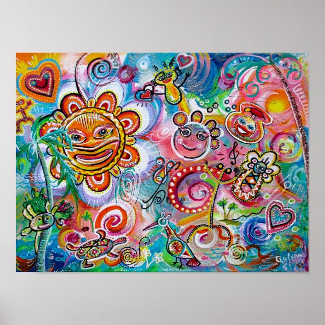 Echoes of Taino und Einheit von Licht und Glück Poster (Vorne)