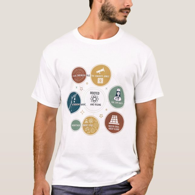 "Echoes of the Past - Historisch Inspiriertes Desi T-Shirt (Vorderseite)