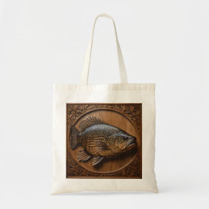 Echoes of the River: Murray Cod Holz Druck,  Tragetasche