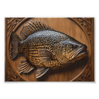 Echoes of the River: Murray Cod Wood Print, Fotodruck