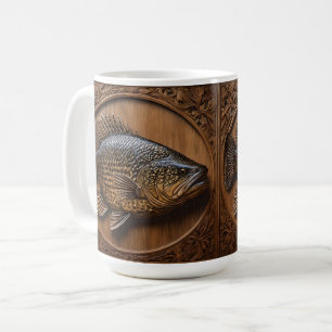 Echoes of the River: Murray Cod Wood Print, Kaffeetasse