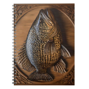 Echoes of the River: Murray Cod Wood Print, Notizblock