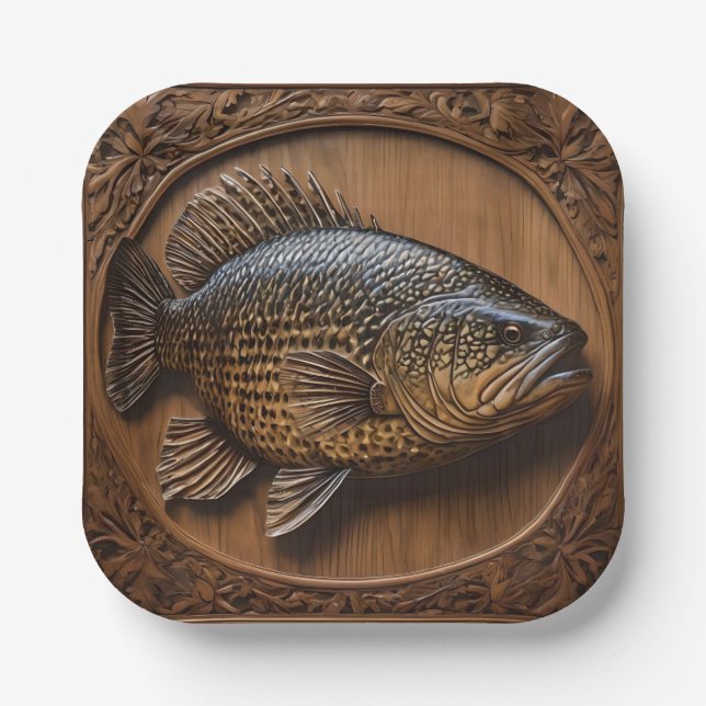 Echoes of the River: Murray Cod Wood Print, Pappteller (Vorderseite)