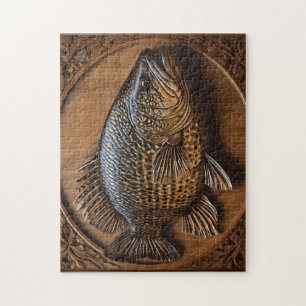 Echoes of the River: Murray Cod Wood Print, Puzzle