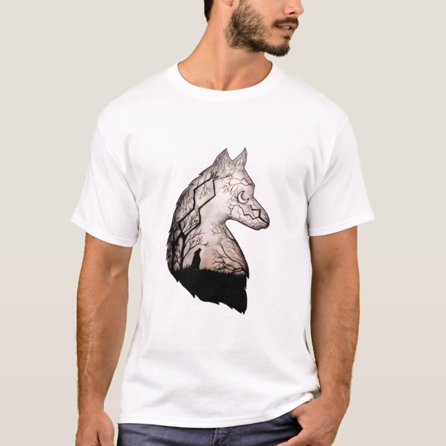 Echoes of the Wild - Lone Wolf ; Handskizze T-Shirt (Vorderseite)