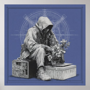 Echoes of Tomorrow - Solarpunk-Poster Poster