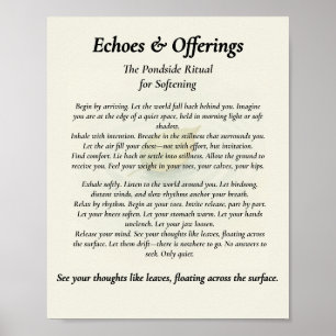 Echoes & Offerings   Pond Side Ritual Poster