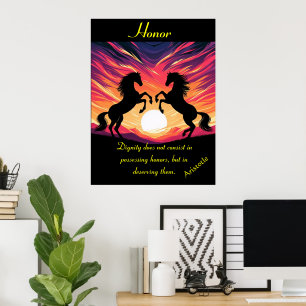 Echoes über die Flatlands von Sunset Poster