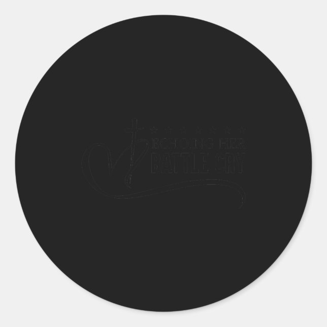 Echoing Her Battle Cry Dom Christian  Runder Aufkleber (Vorderseite)