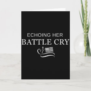 Echoing Her Schlachtruf USA-Flagge Christlich Karte