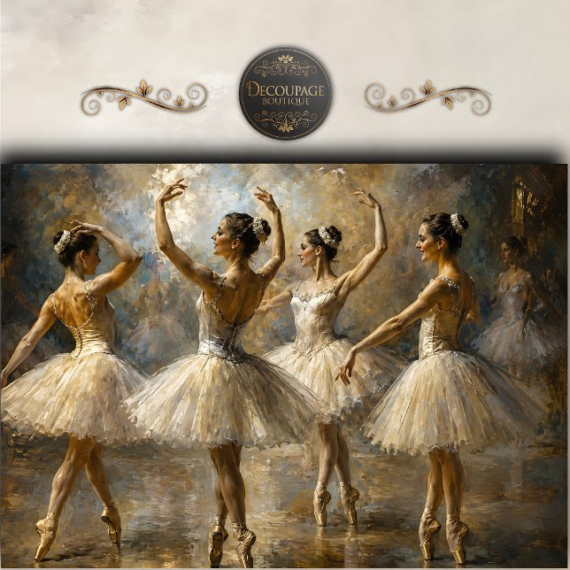 Echos der Balletdekoration Seidenpapier (Echoes of the Ballet Decoupage Tissue Paper)
