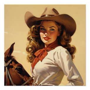 Echos des Cowgirl-Geistes: Wildwest-Geflüster Poster