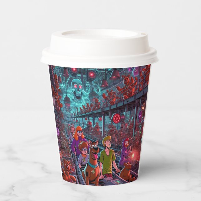 Echos in den Spielzeugwerken Pappbecher (Vorderseite)