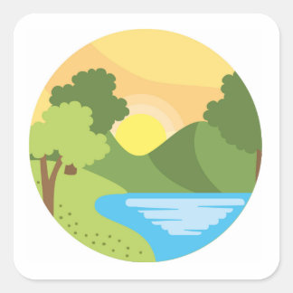 Echos of Serenity Quadratischer Aufkleber