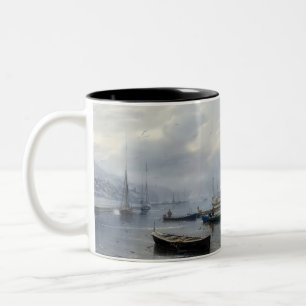 Echos of the Past: Viktorianisches Fischleben Zweifarbige Tasse
