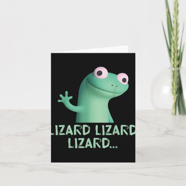 Echse Echse Echse Lustiges Meme (2 Seite)  Karte (Vorderseite)