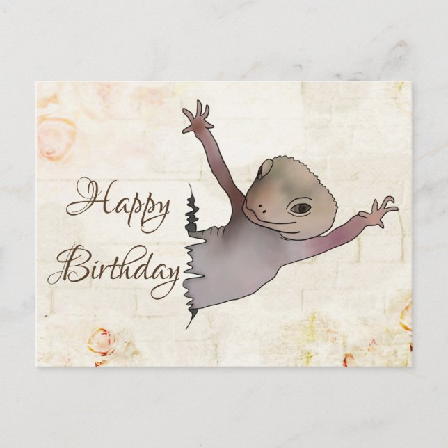 Echse im Riss Postkarte (Vorderseite)