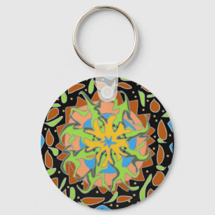 Echsen-Mandala Schlüsselanhänger
