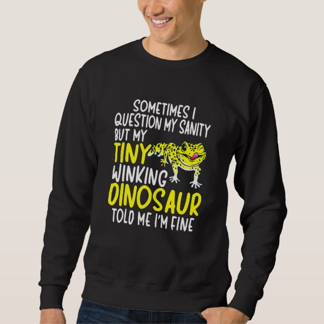 Echsen Reptilien Herpetologe Leopardgecko Sweatshirt (Vorderseite)