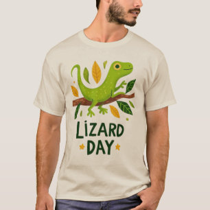 Echsen-Tag-Feier-Cartoon-ClipArt T-Shirt